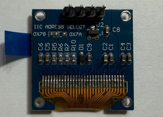 0.96 吋 OLED 顯示模組｜I²C 四線介面 ｜雙色 Arduino／微控制器適用