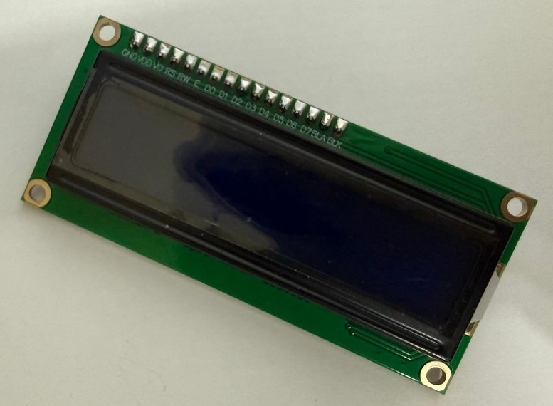 1602 字元型 LCD 液晶顯示模組／I²C 四線通訊介面 ｜藍黑屏+轉接板