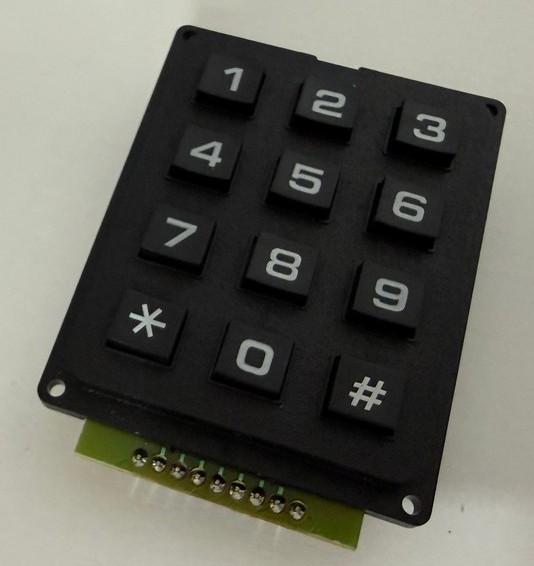 3×4 矩陣式數字鍵盤模組／12 鍵電子密碼鍵盤