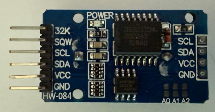 HW-084 DS3231 高精度實時時鐘模組｜I²C RTC 時間模組／AT24C32 EEPROM／CR2032 備援電池座