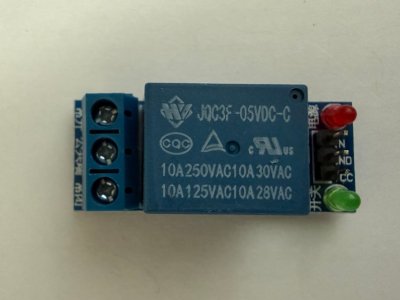 JQC3F-05VDC-C 5V 單路繼電器模組｜10A 負載控制／螺絲端子／雙 LED 指示燈｜長板